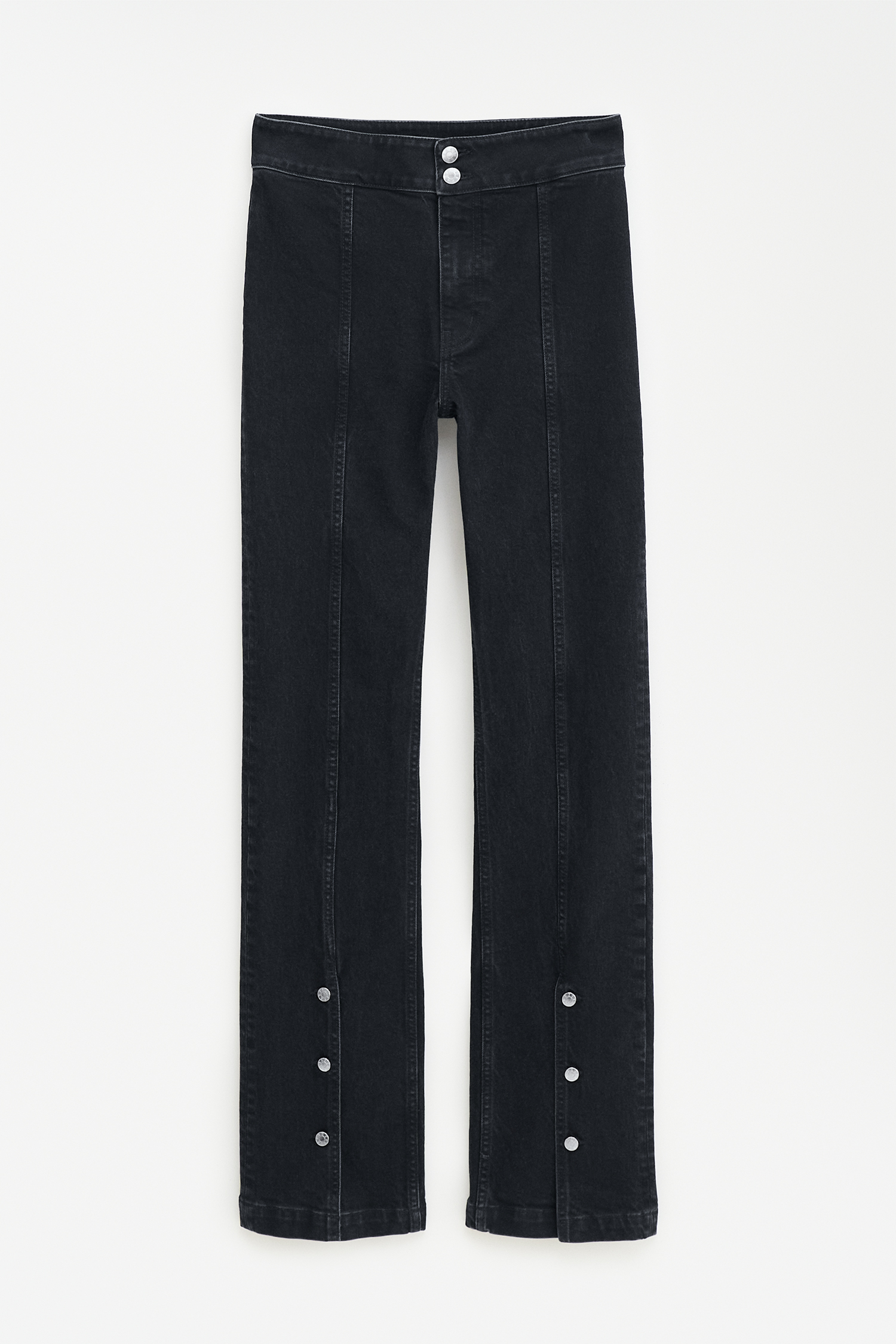 Filippa K 90s Stretch Button Front Jeans In Black